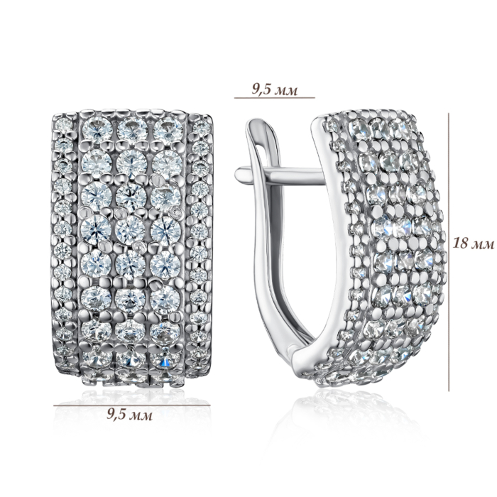 Срібні сережки. Артикул 40497/12/1/73