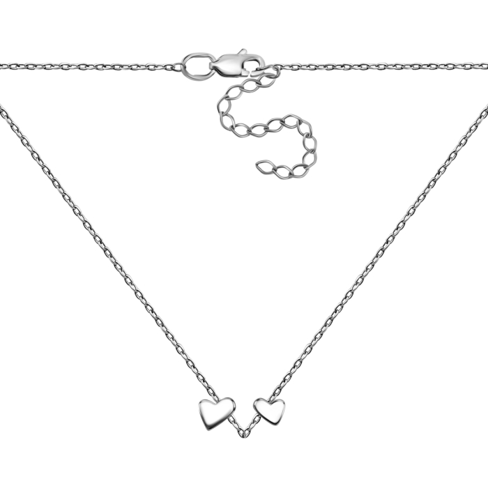 Срібне кольє Серця. Артикул UG57SN01873