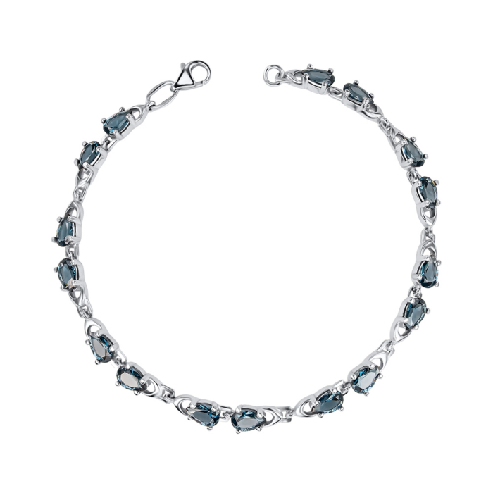 Серебряный браслет с искусственными топазами 90108/12/1/3370