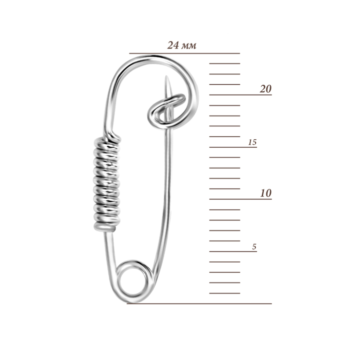 Срібна булавка. Артикул UG58043_1