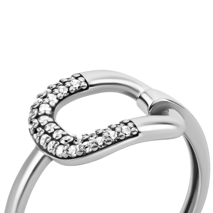 Срібна каблучка з фіанітами. Артикул UG581143б