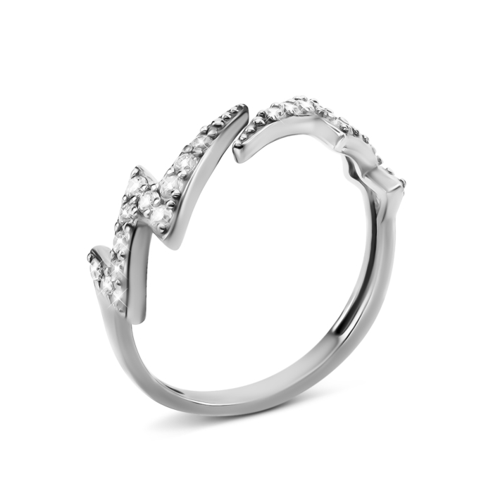 Серебряное кольцо с фианитами. Артикул UG581714б
