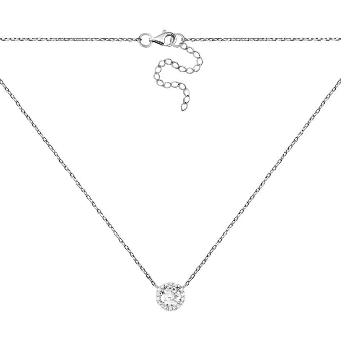 Серебряное колье с фианитами. Артикул UG58178р-CZ