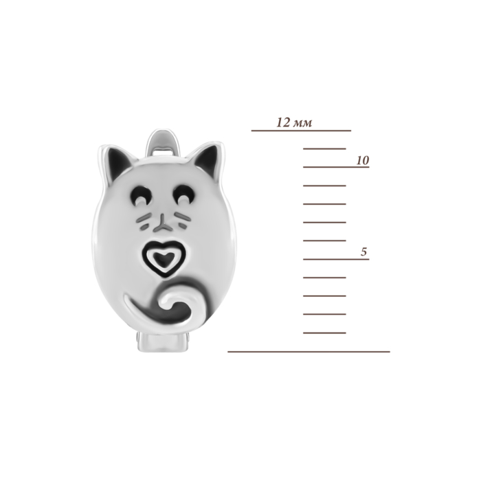 Срібні сережки Кішечки. Артикул UG582836*