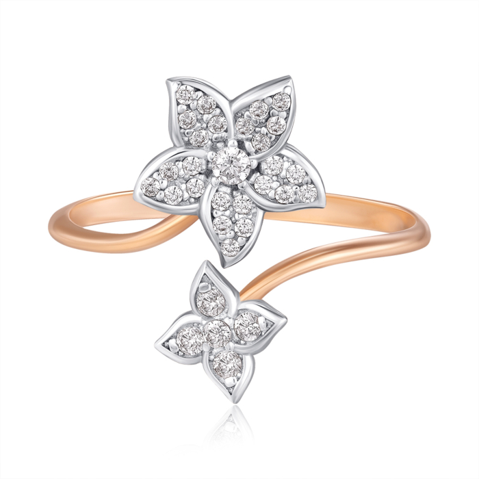 Золота каблучка з фіанітами. Артикул 13538/01/1/944