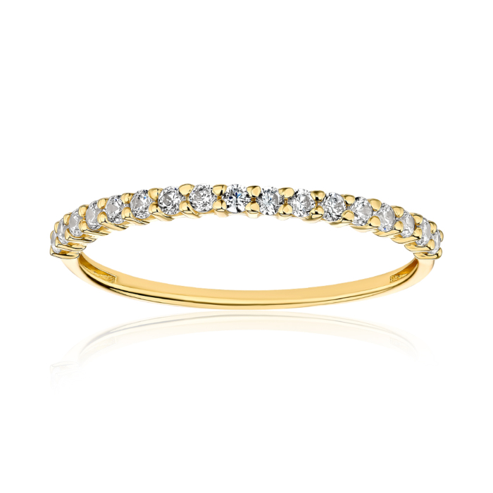 Золота каблучка з фіанітами 13248/03/0/3