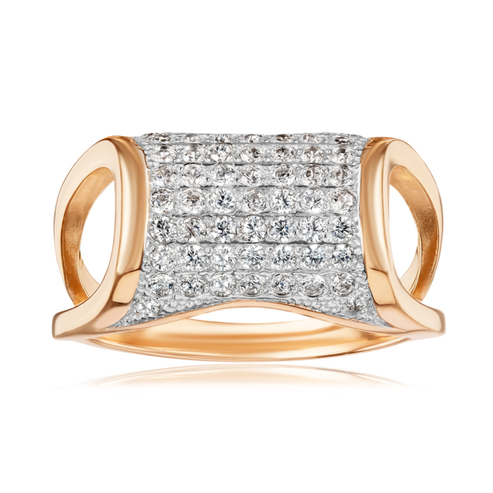 Золотое кольцо с фианитами 12548 сп