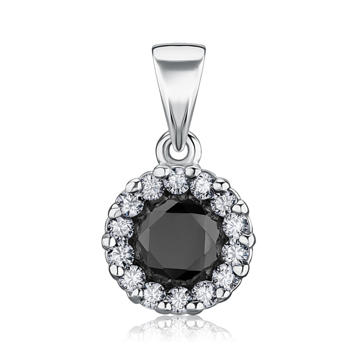 Срібна підвіска з фіанітами. Артикул 35158/12/1/2955