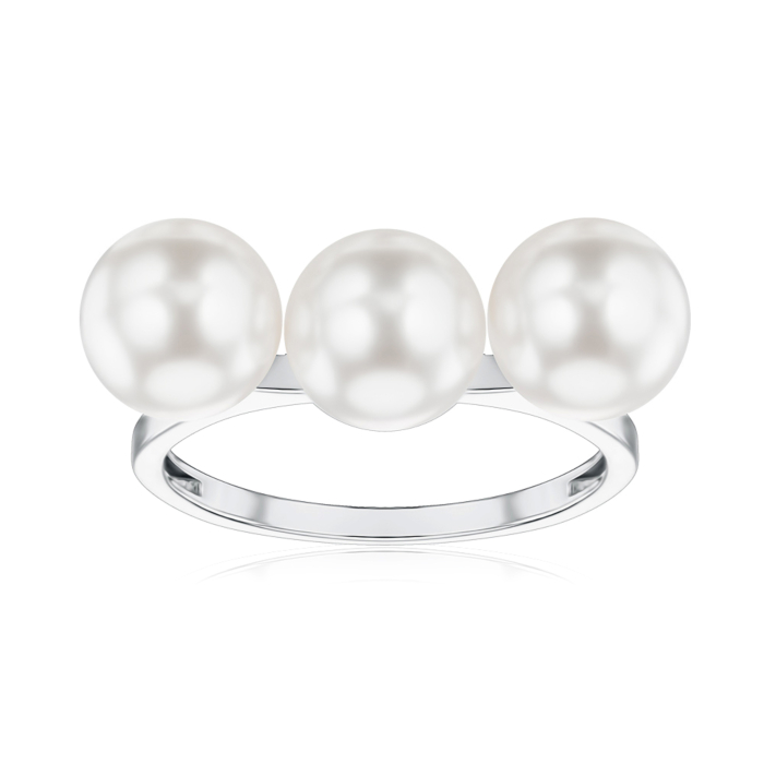 Срібна каблучка з перлами 001458/12/1/21395