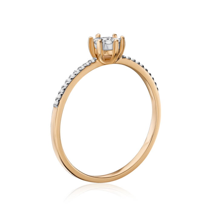 Золотое кольцо с бриллиантами 800068/14/1/10874