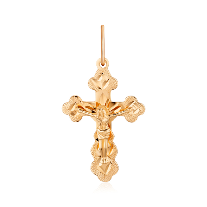 Золотий хрестик з алмазною гранню. Артикул 30368/л