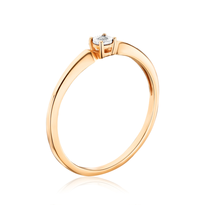 Золота каблучка з діамантом 53368/14/3/8566