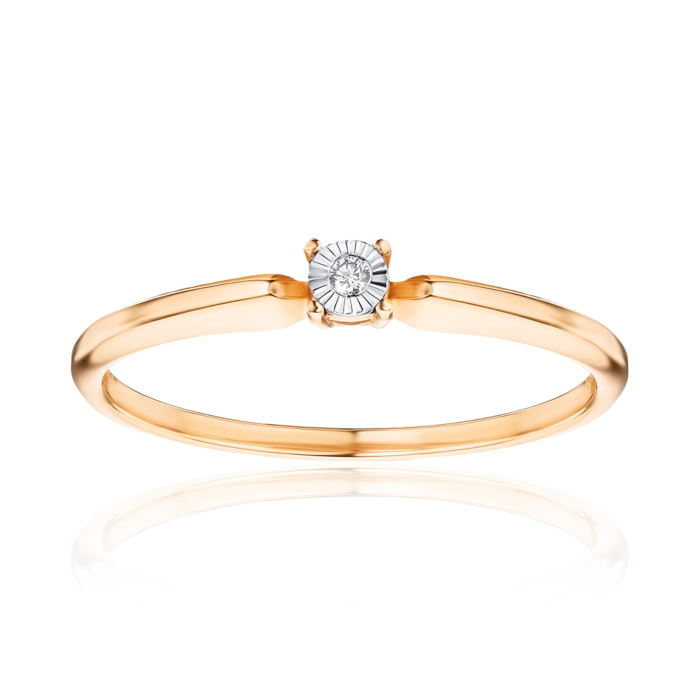 Золота каблучка з діамантом 53368/14/3/8566