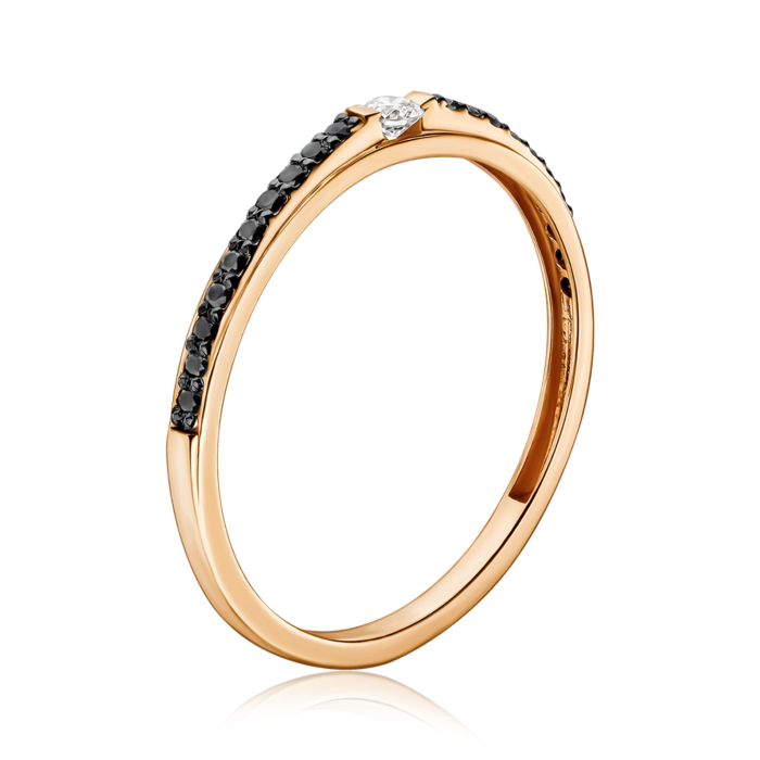 Золотое кольцо с бриллиантами. Артикул 53568/01/1/11768