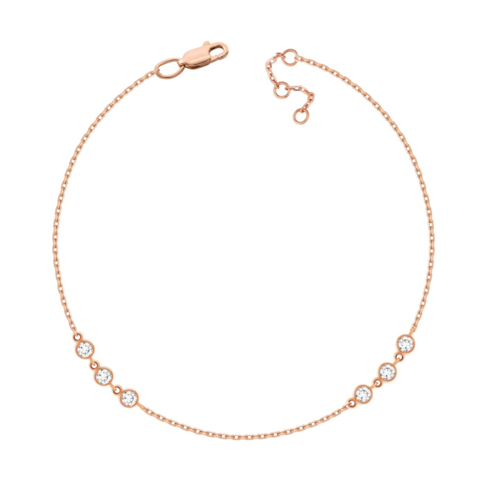 Золотий браслет з фіанітами. Артикул UG5БС872(3)н)и