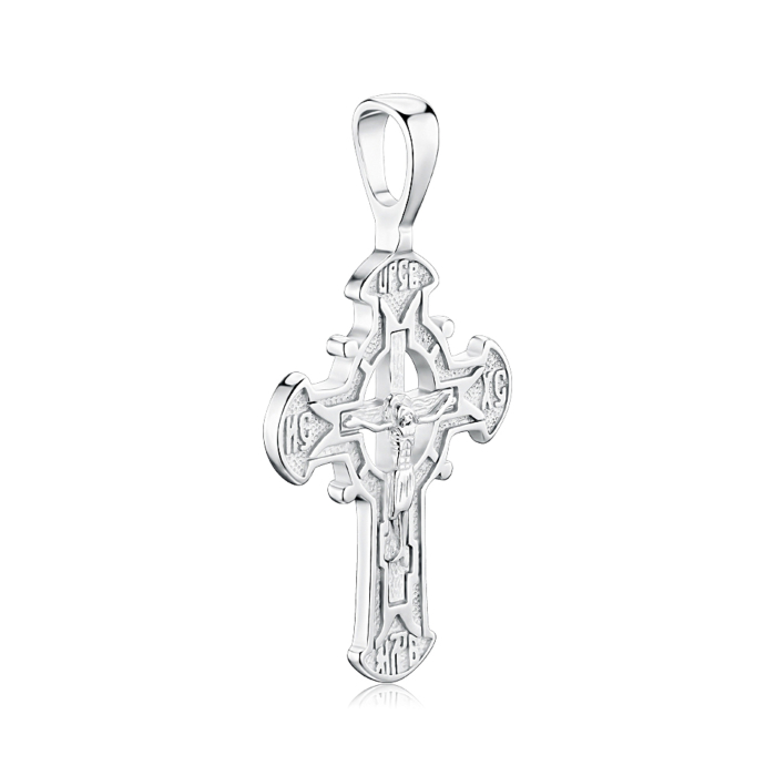 Срібний хрестик без вставки. Артикул 35088/12/1