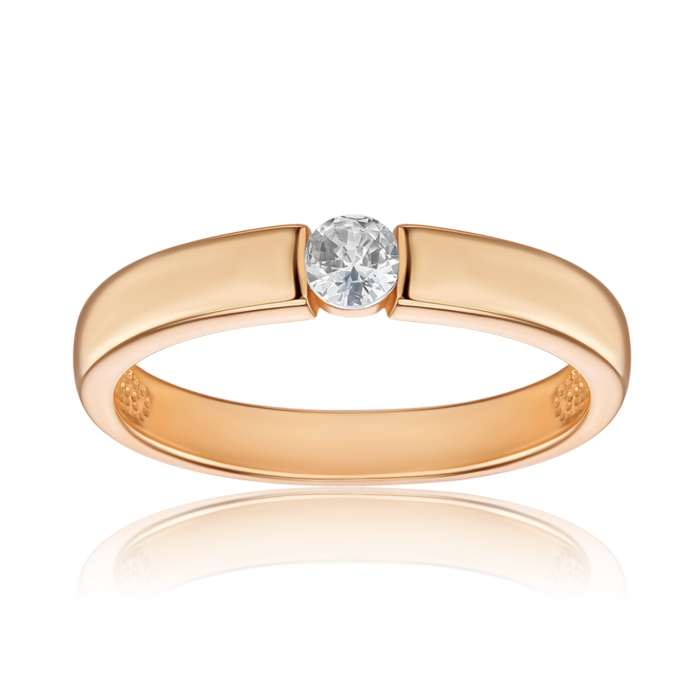 Золотое кольцо с фианитом 13319/01/0/53