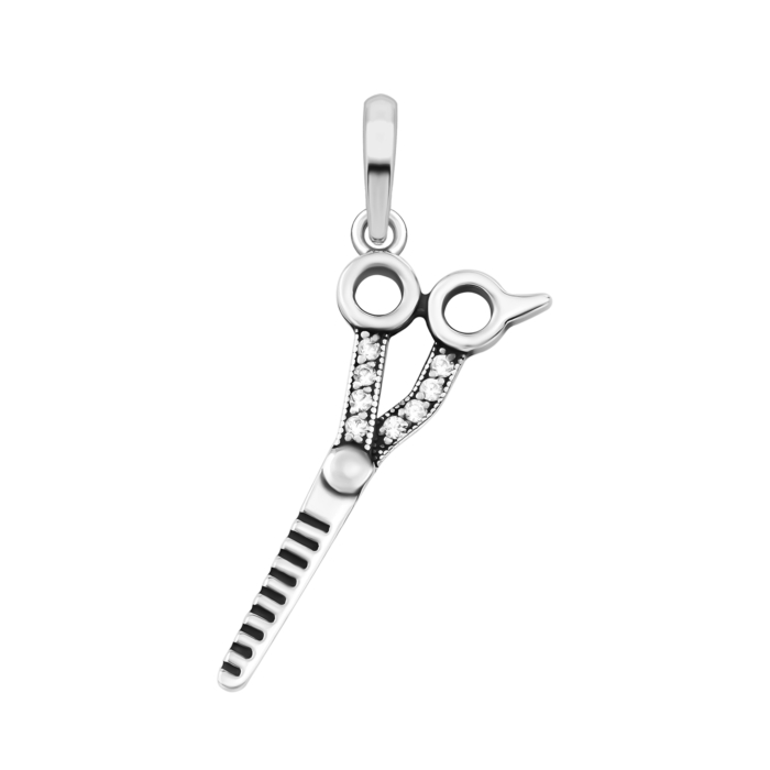 Серебряная подвеска Ножницы с фианитами. Артикул UG589048б*