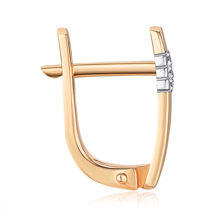 Золотые серьги с бриллиантами. Артикул 520109/01/1/8007