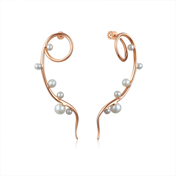 Золотые серьги с жемчугом. Артикул 23029/01/0/4676