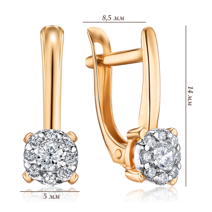 Золоті сережки. Артикул 22229/01/1/45