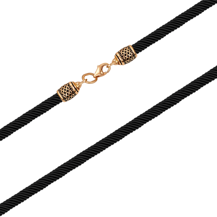 Шелковый шнурок с золотым замком 06229/01/4