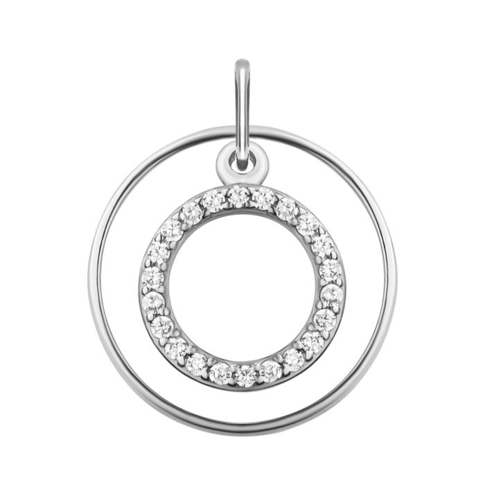 Срібна підвіска з фіанітами. Артикул UG5930007б