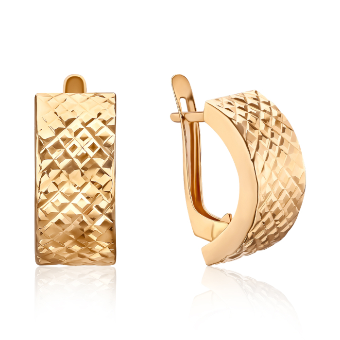 Золоті сережки без вставки. Артикул 02849/б