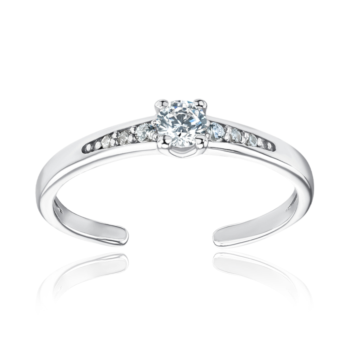 Срібна каблучка з фіанітами. Артикул 00949/12/1/21340