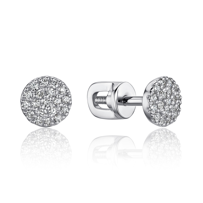 Золоті сережки з діамантами. Артикул 52859/02/1/8007