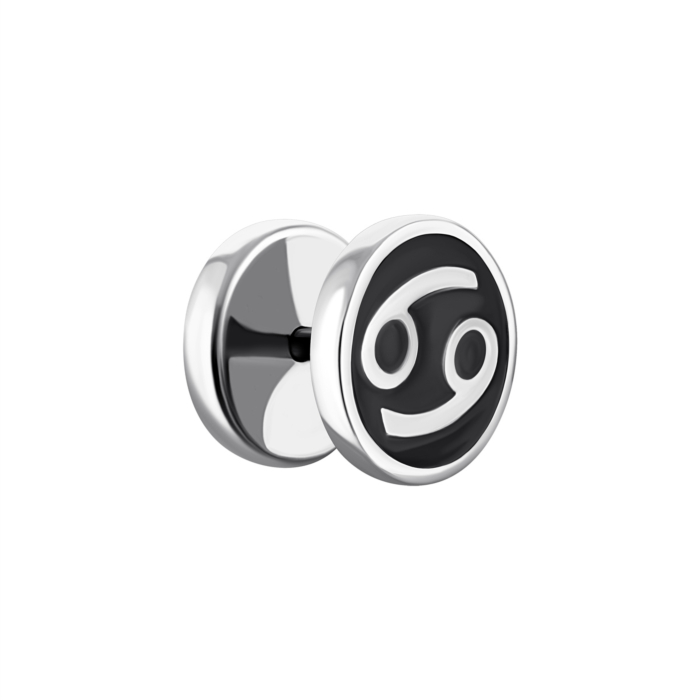 Срібний одиночний пусет. Артикул UG5СП958(зв)с mono