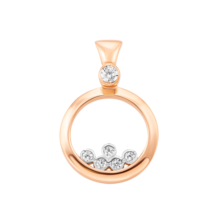 Золота підвіска з фіанітами. Артикул UG5ПВ965и