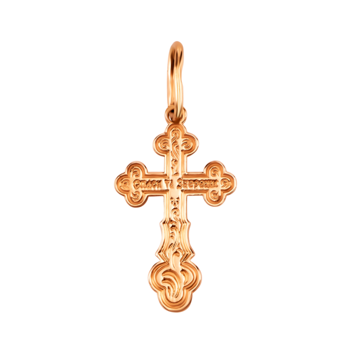 Золотий хрестик. Розп'яття Христове. Артикул UG5к100