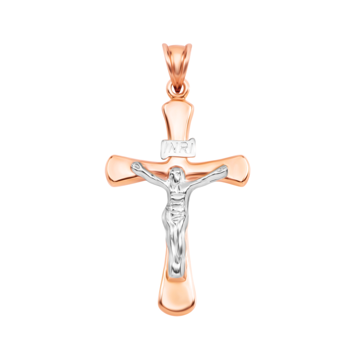 Золотой крестик. Распятие Христа. Артикул UG53012024104сз