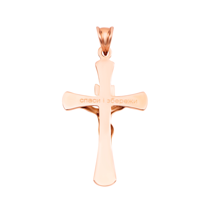 Золотой крестик. Распятие Христа. Артикул UG53012024104сз