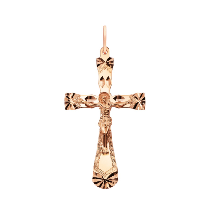 Золотой крестик. Распятие Христа. Артикул UG530321-1/01/2