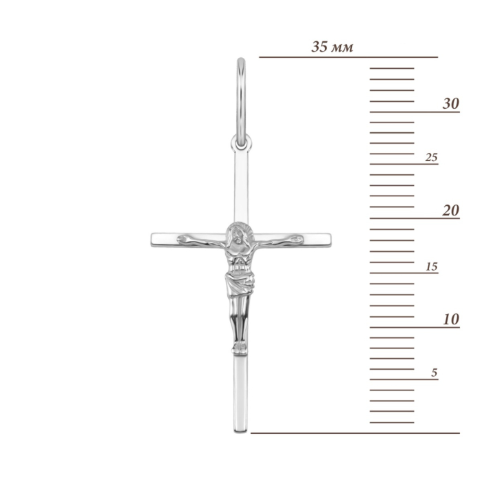 Срібний хрестик. Розп'яття Христове. Артикул UG530324-1/12/1