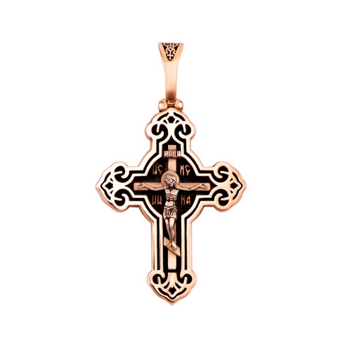 Золотой крестик. Распятие Христа. Артикул UG5ЗК51