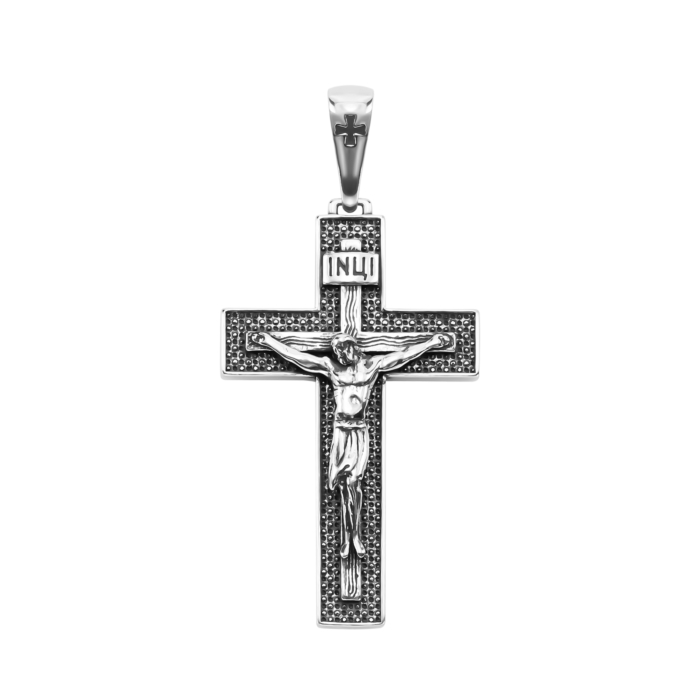 Серебряный крестик. Распятие Христа. Артикул UG589099*