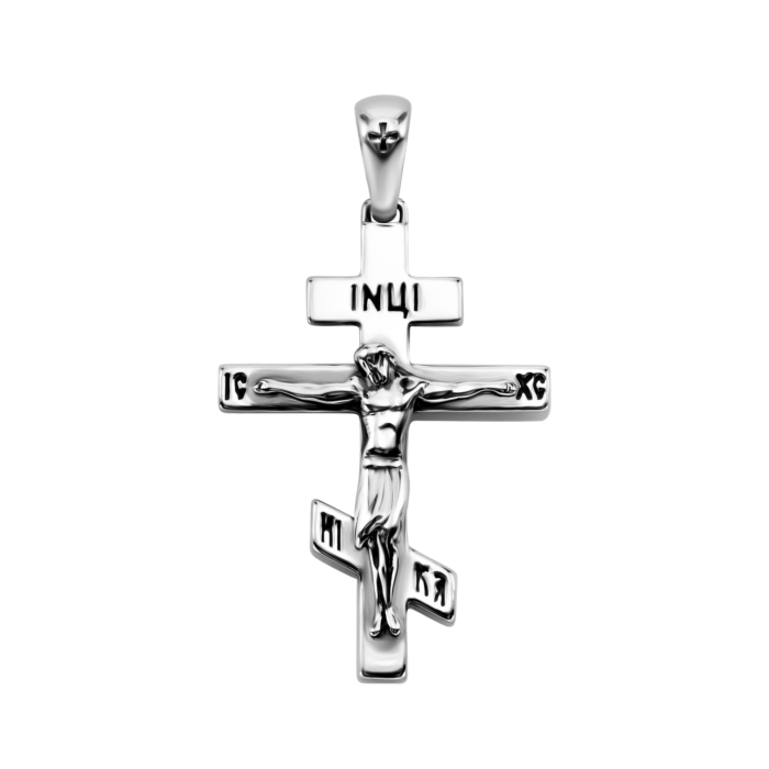 Срібний хрестик. Розп'яття Христове. Артикул UG589101*