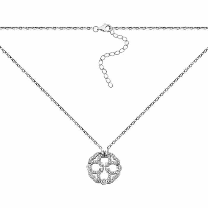 Серебряное колье с фианитами. Артикул UG5N37746