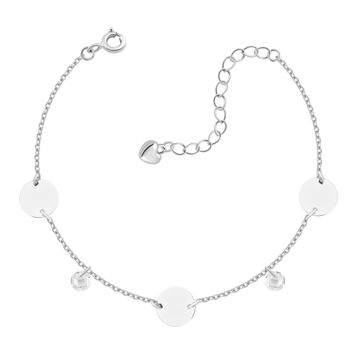 Срібний браслет з фіанітами. Артикул UG5RB00081
