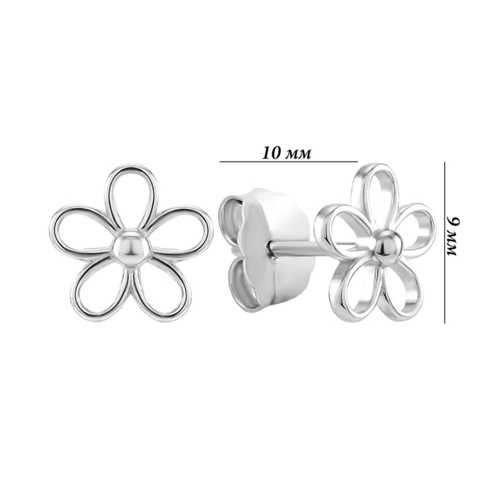 Серебряные пусеты Цветы. Артикул UG5AE01425