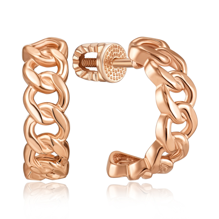 Золоті сережки без вставки. Артикул 23599/01/0