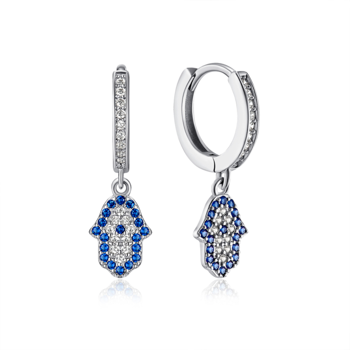 Серебряные серьги с фианитами. Артикул TZ1D0001-S-W-SP-E/12/1511