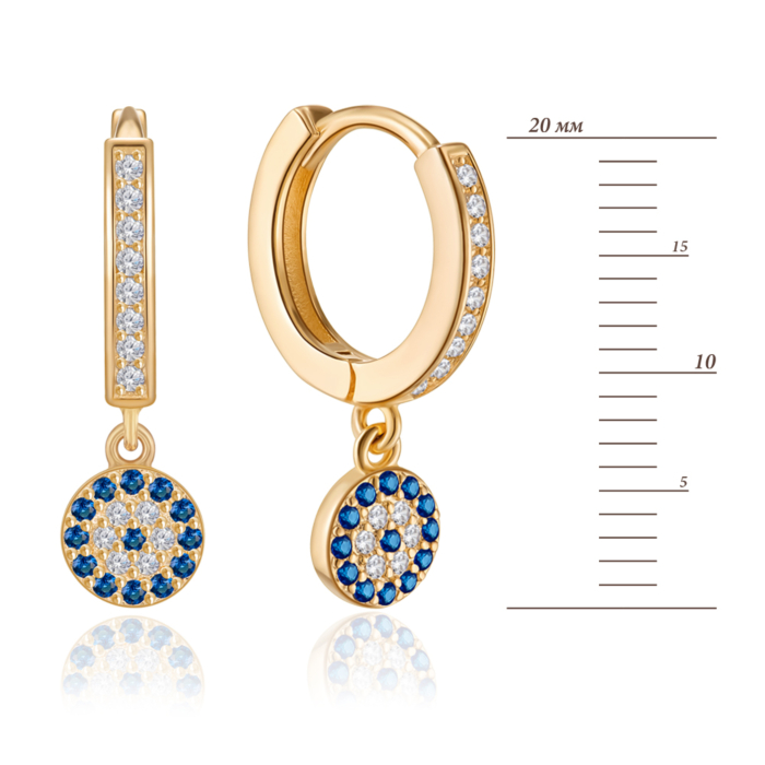 Серебряные серьги с фианитами. Артикул TZ110005-S-G-BA-E/20/1511