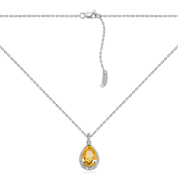 Серебряное колье с фианитами. Артикул DY190396-S-W-HB-K/12/2954