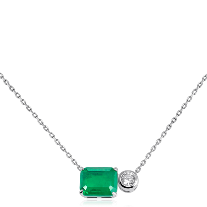 Серебряное колье с фианитами. Артикул DY190399-S-W-WG-K/12/808