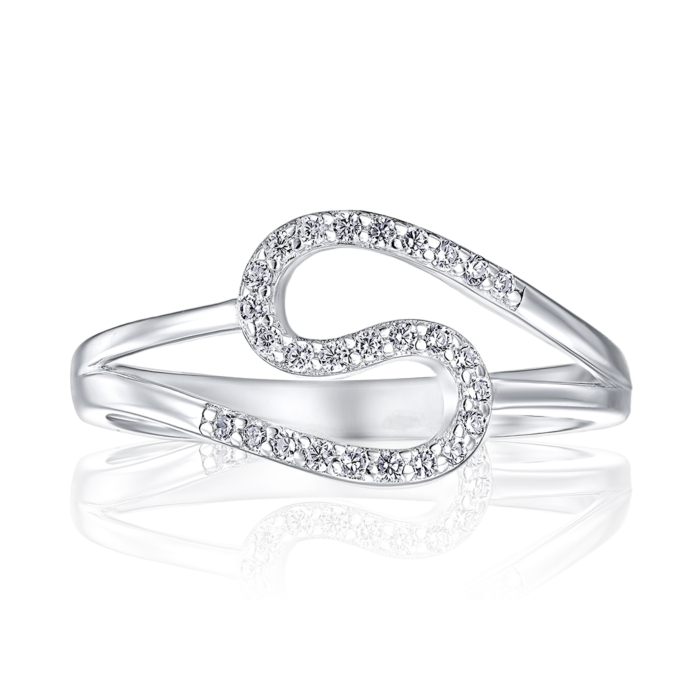 Серебряное кольцо с фианитами SZDR02034-R/12/1