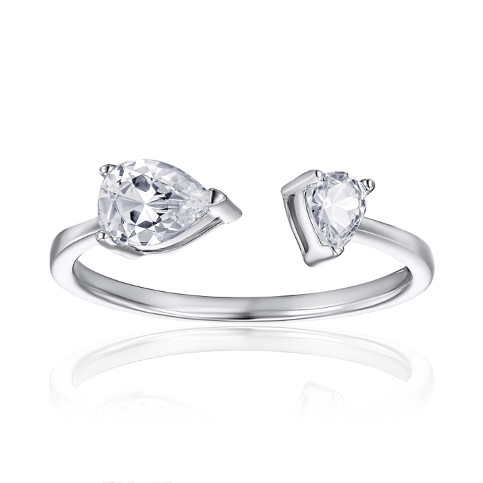 Серебряное кольцо с фианитами SZDR10330-R/12/1